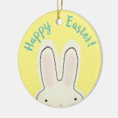 Happy Oaster lustige niedliche Pekaboo Skript-Text Keramik Ornament (Links)