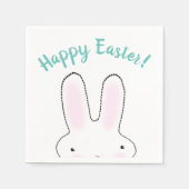 Happy Oaster lustige niedliche Pekaboo Skript-Text Serviette (Vorderseite)