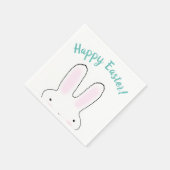 Happy Oaster lustige niedliche Pekaboo Skript-Text Serviette (Ecke)