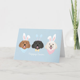 Happy Oaster Maltipoo Hunde Feiertagskarte