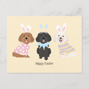 Happy Oaster Maltipoo Hunde Feiertagspostkarte