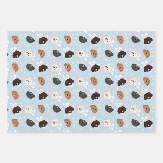 Happy Oaster Maltipoo Hunde Geschenkpapier Set (Vorderseite 3)