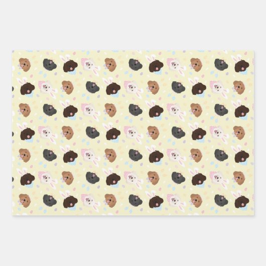 Happy Oaster Maltipoo Hunde Geschenkpapier Set (Vorderseite 2)