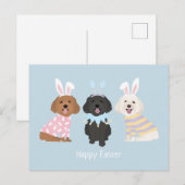 Happy Oaster Maltipoo Hunde Postkarte (Vorne/Hinten)