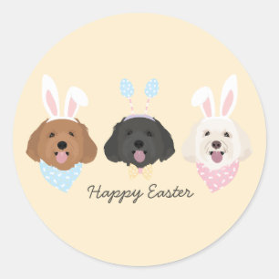 Happy Oaster Maltipoo Hunde Runder Aufkleber