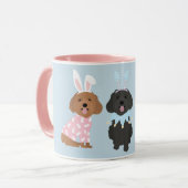 Happy Oaster Maltipoo Hunde Tasse (Vorderseite Links)
