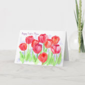Happy Oaster Mama Red Tulip Blume Karte (Vorderseite)