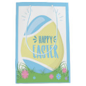 Happy Oaster Medium Geschenktasche Mittlere Geschenktüte (Vorderseite)