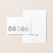 Happy Oaster Metallic Egg Hunt Ostern Korbeier Folienkarte (Anzeige)