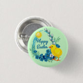 Happy Oaster mit Baby Chick Button (Vorne & Hinten)