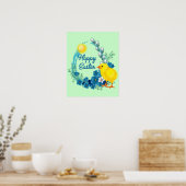 Happy Oaster mit Baby Chick Poster (Küche)