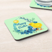 Happy Oaster mit Baby Chick Untersetzer (Linke Seite)