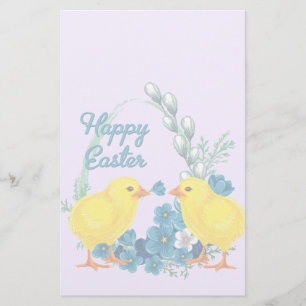 Happy Oaster mit Baby Chicks Briefpapier