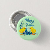 Happy Oaster mit Baby Chicks Button (Vorne & Hinten)
