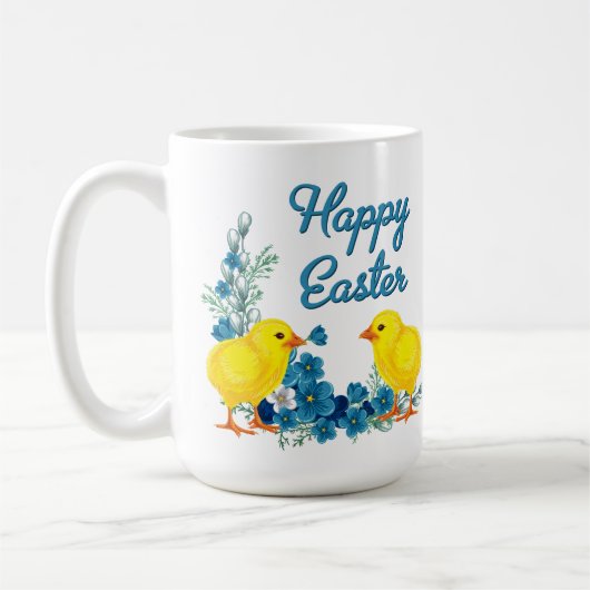 Happy Oaster mit Baby Chicks Kaffeetasse (Links)