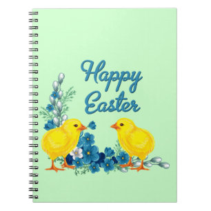 Happy Oaster mit Baby Chicks Notizblock