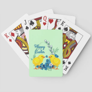 Happy Oaster mit Baby Chicks Spielkarten