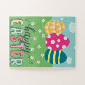Happy Oaster mit bunten Eierpuzzles für Kinder Puzzle (Horizontal)