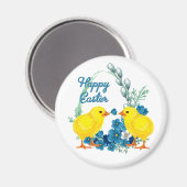 Happy Oaster mit Chicks Magnet (Vorderseite/Rückseite)