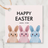 Happy Oaster mit drei bezaubernden Babys Geschenkanhänger (Vorderseite)