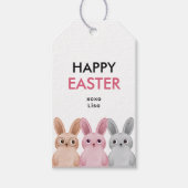 Happy Oaster mit drei bezaubernden Babys Geschenkanhänger (Vorderseite)