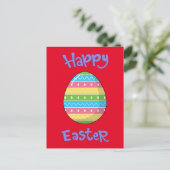 Happy Oaster mit Ei Postkarte (Stehend Vorderseite)