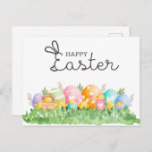 Happy Oaster mit Eiern Postkarte (Vorne/Hinten)