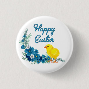 Happy Oaster mit einem Baby Chick Button