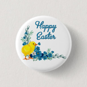 Happy Oaster mit einem Baby Chick Button