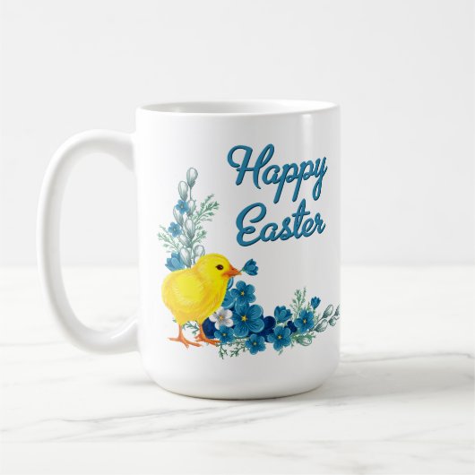 Happy Oaster mit einem Baby Chick Kaffeetasse (Links)