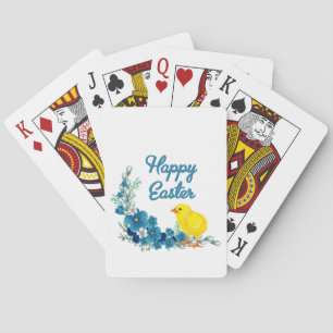 Happy Oaster mit einem Baby Chick Spielkarten