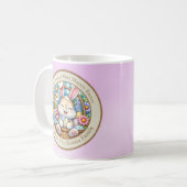 Happy Oaster mit Niedlichem Hasen, Eiern und Blume Kaffeetasse