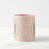 Happy Oaster mit Niedlichem Hasen, Eiern und Blume Tasse (Zentrum)