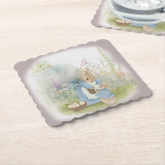 Happy Oaster mit Peter Rabbit Untersetzer (angewinkelt)