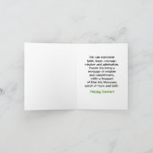 Happy Oaster mit Vase-Iris-Blume Karte (Innenseite)