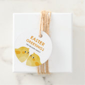 Happy Oaster mit zwei kleinen Hühnern Geschenkanhänger (Beispiel)