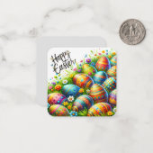 Happy Oaster Mitteilungskarte (Vorderseite/Rückseite Beispiel)