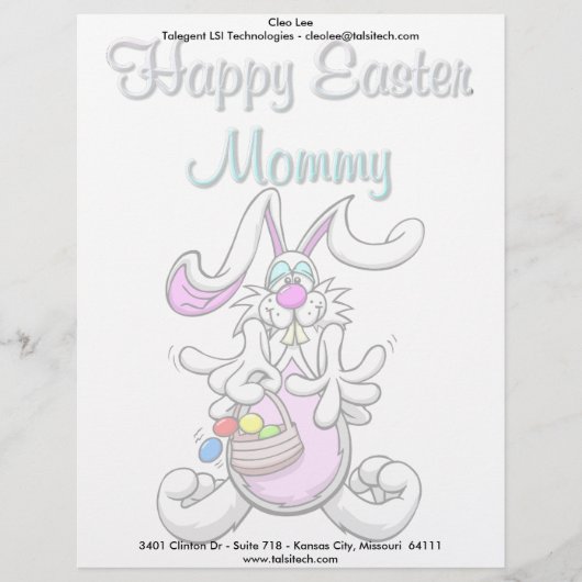 Happy Oaster Mommy Briefbogen (Vorderseite)