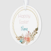 Happy Oaster Nana Geometric Floral Circle Ornament (Vorderseite)