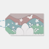 Happy Oaster Nature niedliche Cartoon Tiere Geschenkanhänger (Rückseite Horizontal)