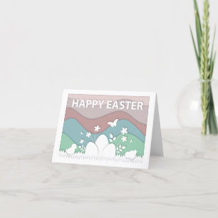 Happy Oaster Nature Papercut Design Dankeskarte