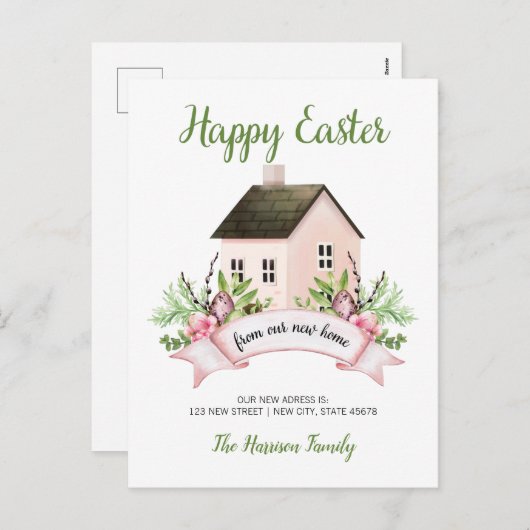 Happy Oaster New Zuhause Ankündigung (Vorne/Hinten)