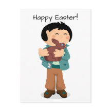 Happy Oaster Nibbling Boy