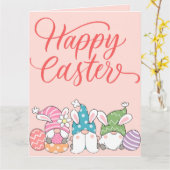 Happy Oaster Niedlich Beautiful Ester Eggs Colorfu Karte (Gelbe Blume)