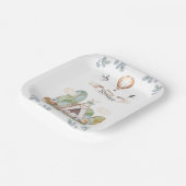 Happy Oaster Niedlich Boho Rustic Teepee Kindergeb Pappteller (Gewinkelt)