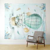 Happy Oaster Niedlich Bunny & Balloons Design Wandteppich (Beispiel (Horizontal))