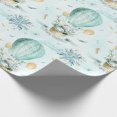 Happy Oaster Niedlich Bunny & Balloons Muster Geschenkpapier (Ecke)