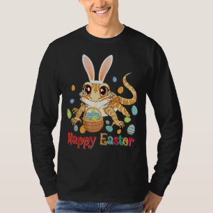 Happy Oaster Niedlich Bunny Bartded Dragon Osterei T-Shirt