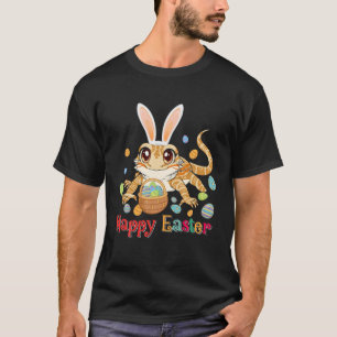 Happy Oaster Niedlich Bunny Bartded Dragon Osterei T-Shirt