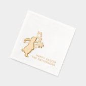 Happy Oaster Niedlich Bunny Butterfly Personalisie Servietten Mit Folie (Links)